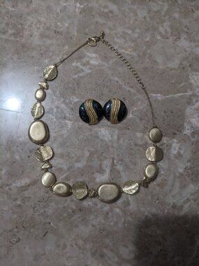 Lia Sophia Alpine necklace and clip on earrings